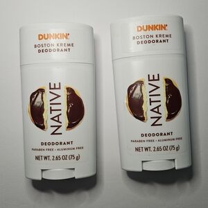 Native Dunkin’ Donuts Boston Kreme Deodorant 2.65oz Limited Edition Lot of 2